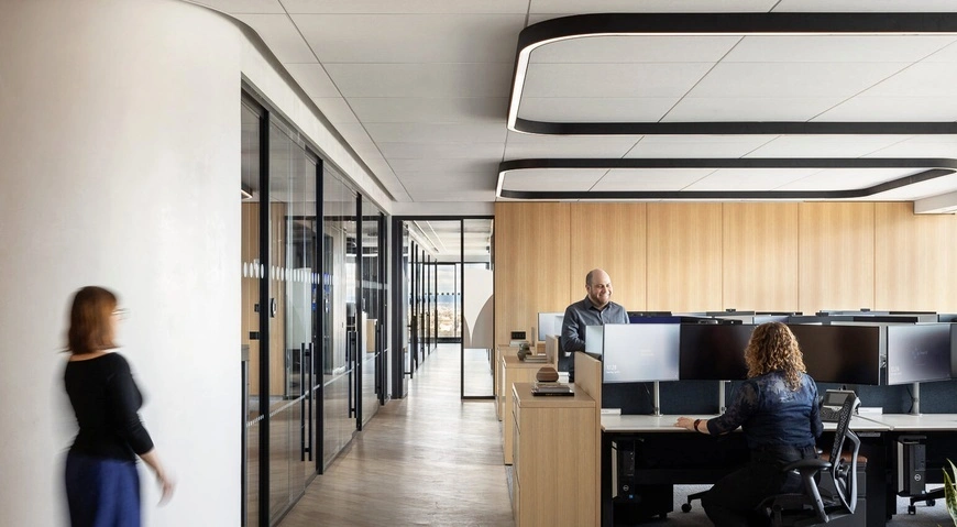 modern financial planning office interior